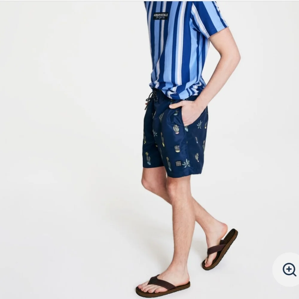 Aeropostale Cacti Kickback Jogger Shorts Board Shorts Swim Trunks Cactus Medium